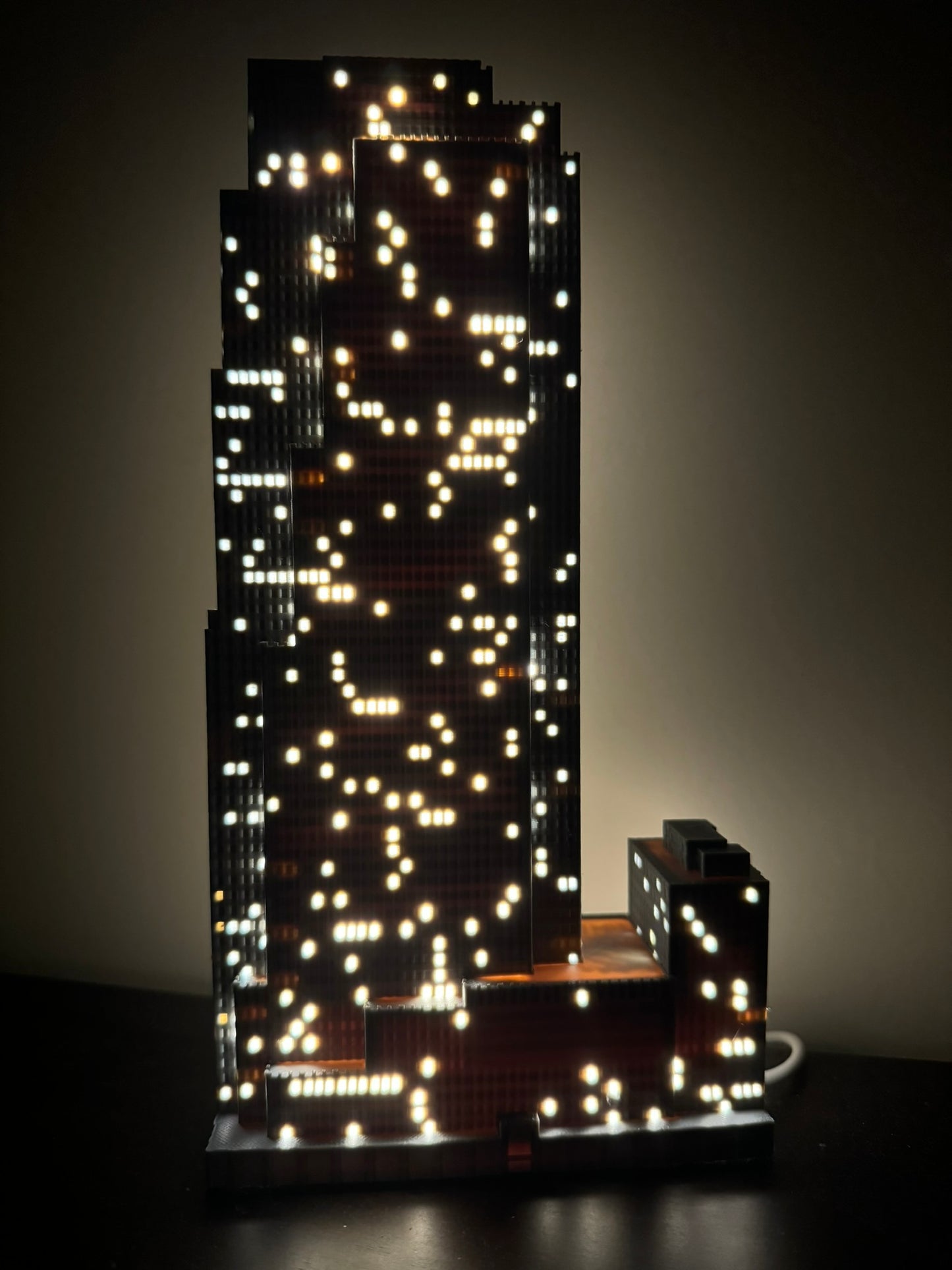 30 Rockefeller Plaza Small Light Up Model- 3D Printed