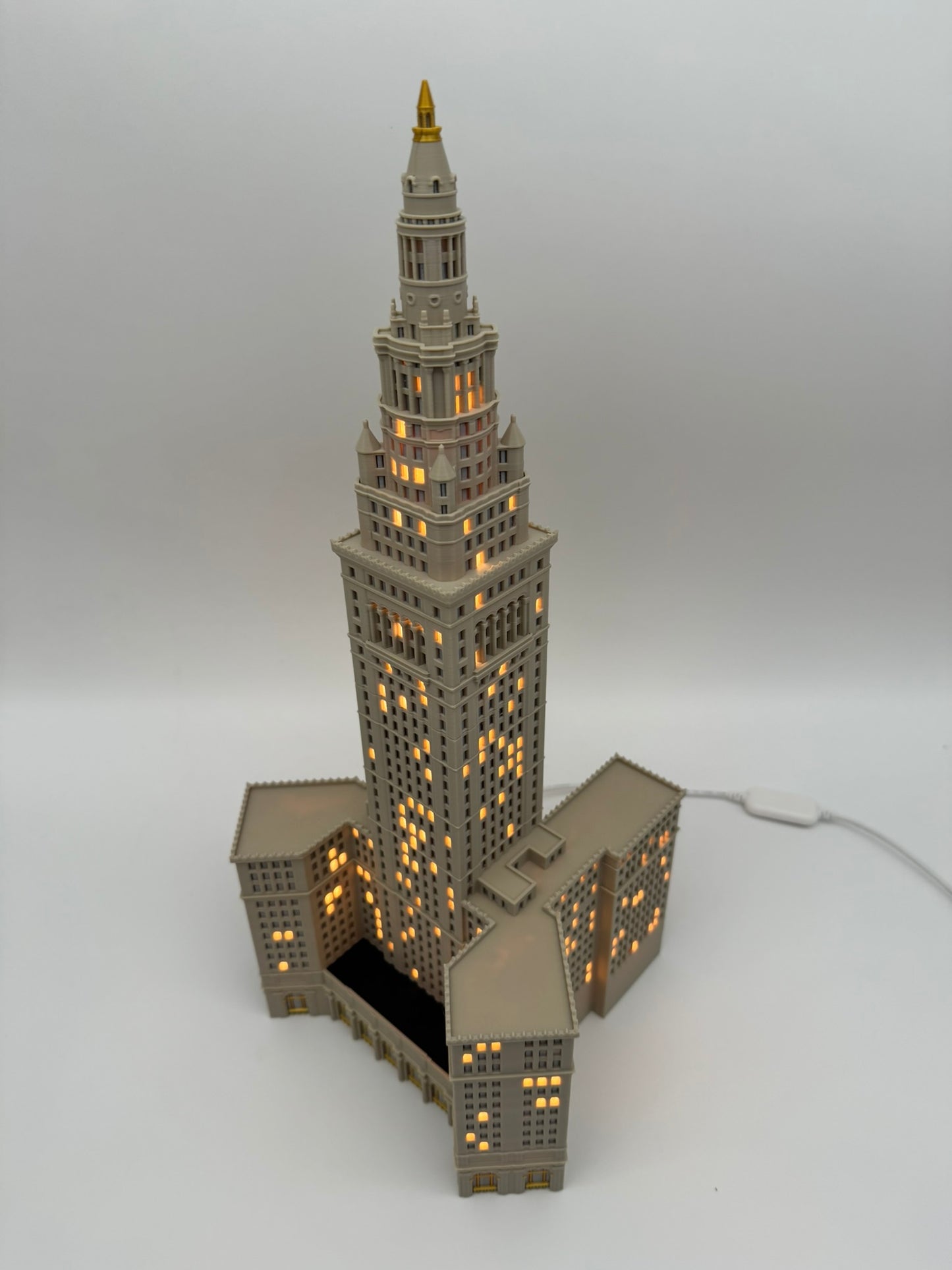 Cleveland Terminal Tower Light Up Model- 3D Printed