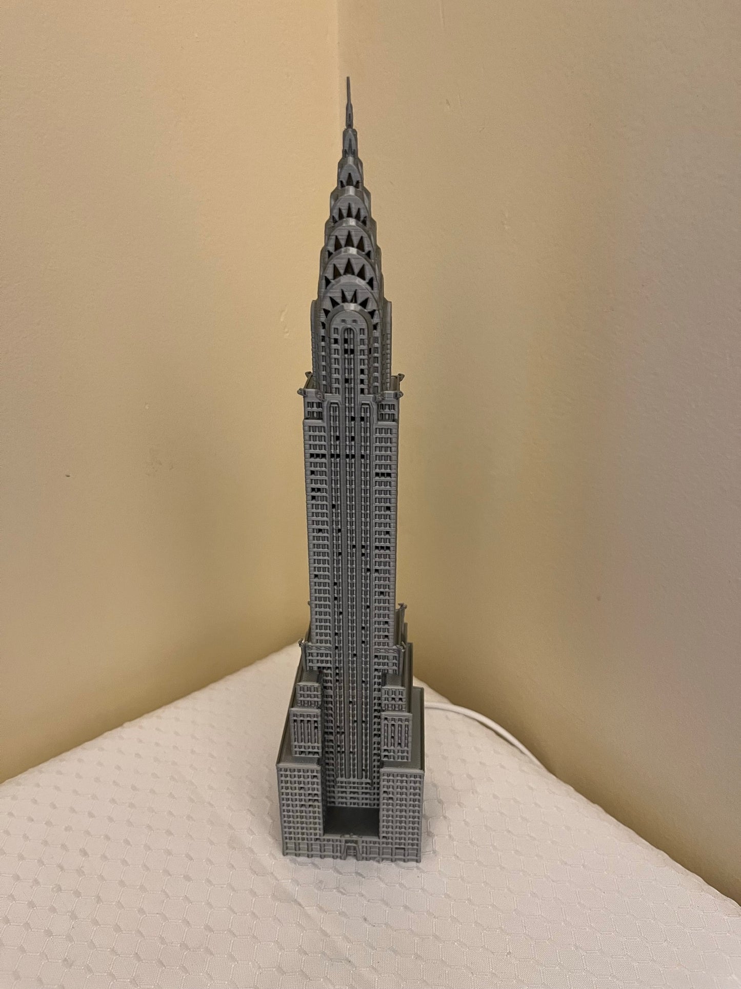 Chrysler Building Light Up Model Small- 3D Printed