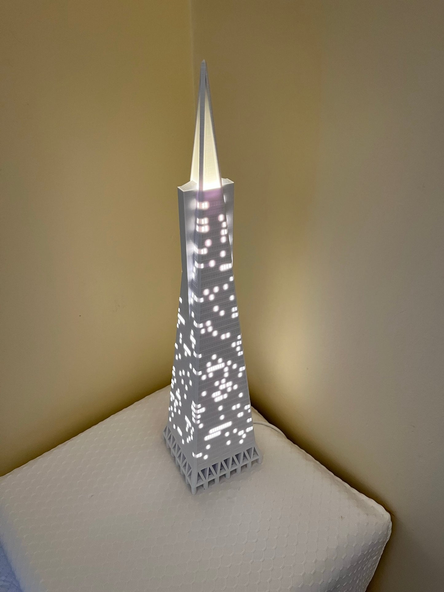 Transamerica Pyramid Light Up Model- 3D Printed