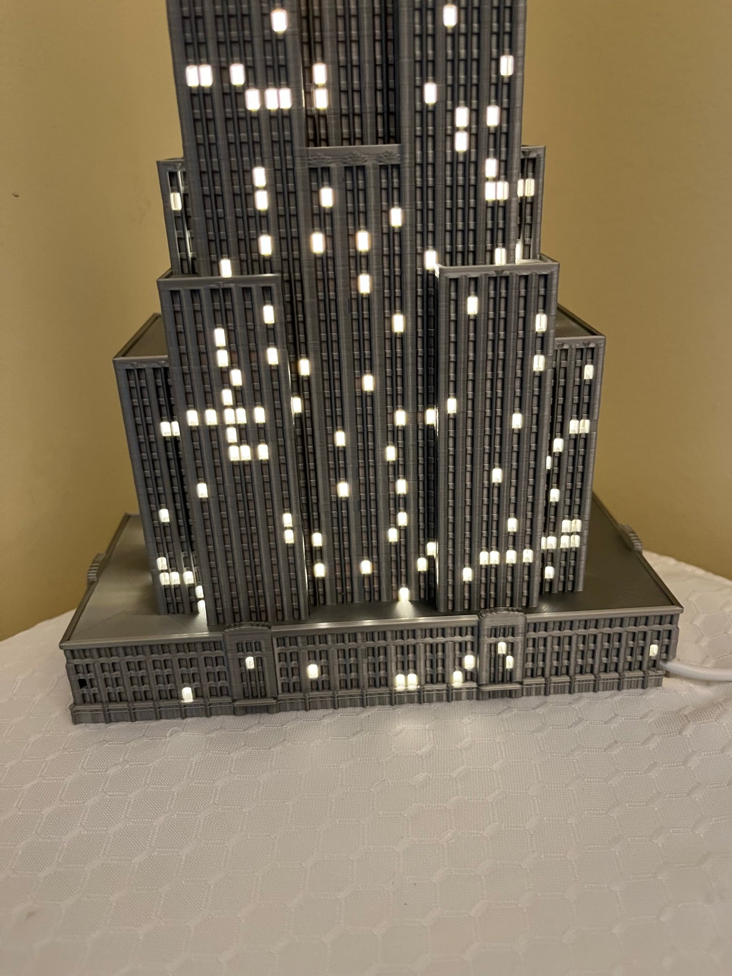 Empire State Building Light Up Model- 3D Printed