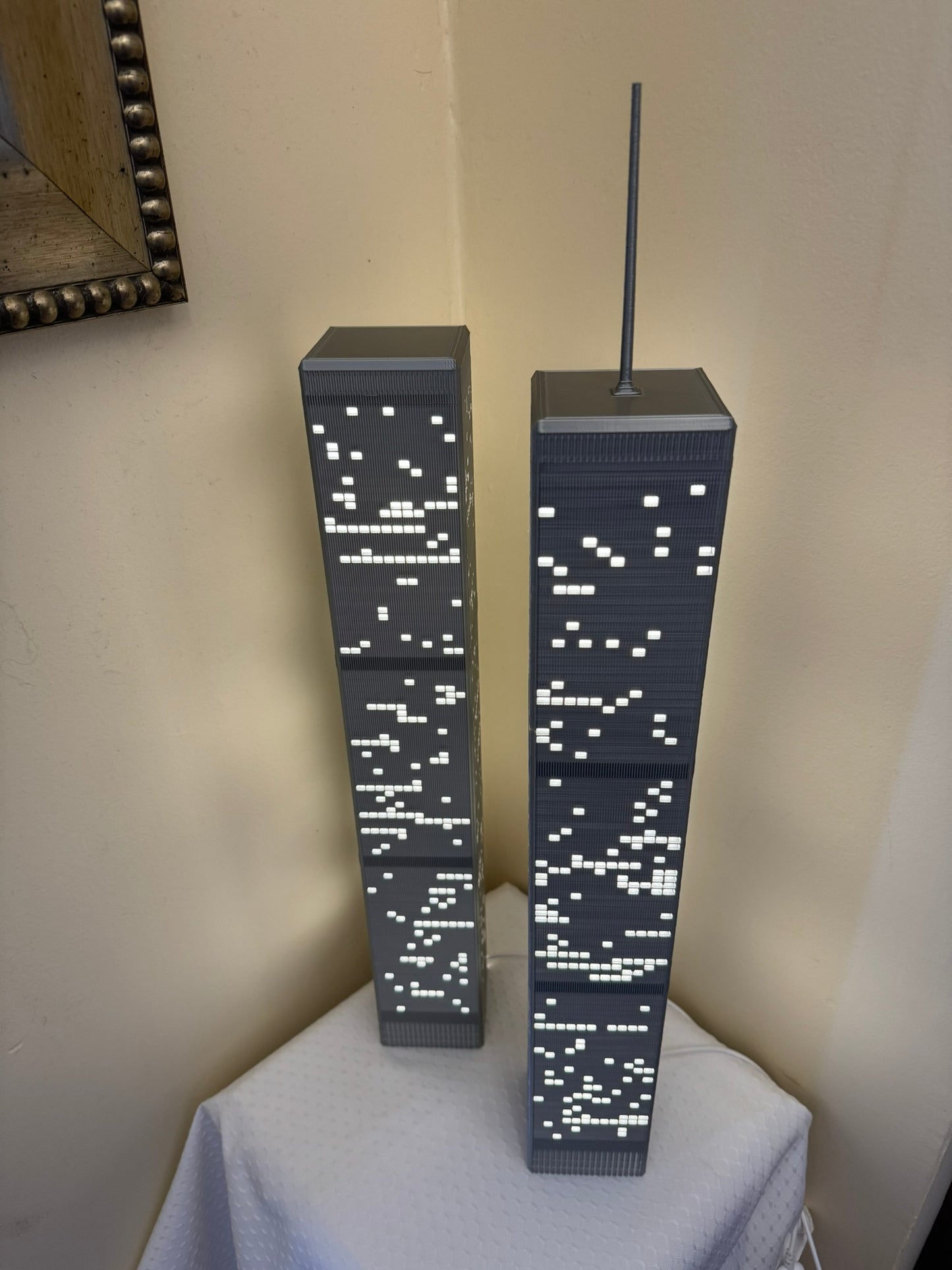 Twin Towers Light Up Model- 3D Printed