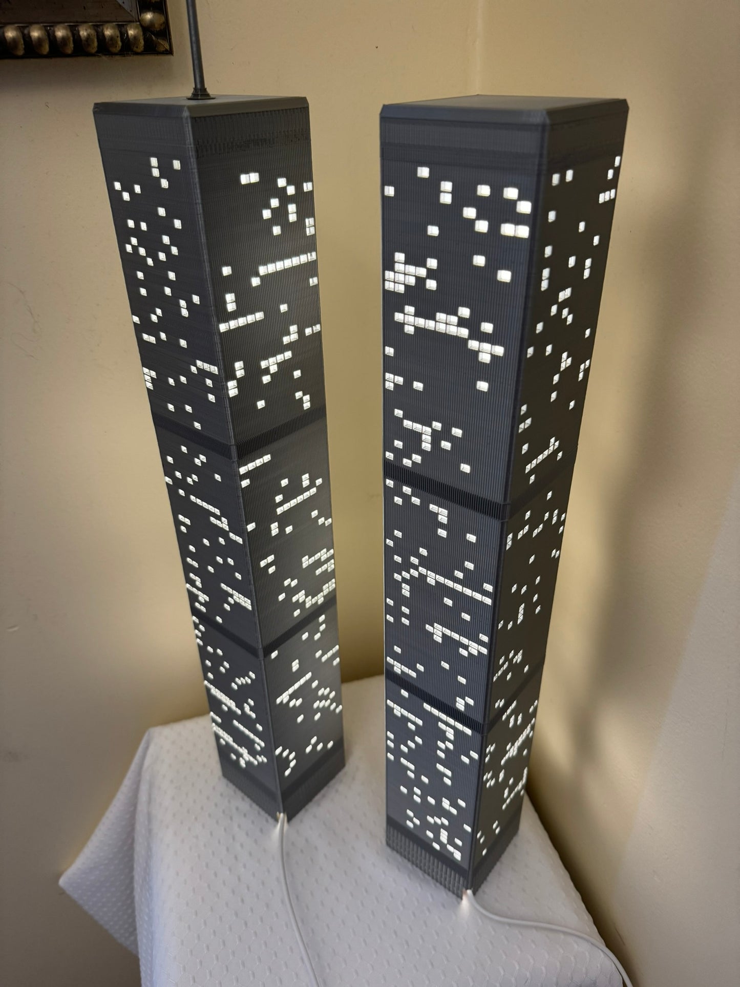 Twin Towers Light Up Model- 3D Printed