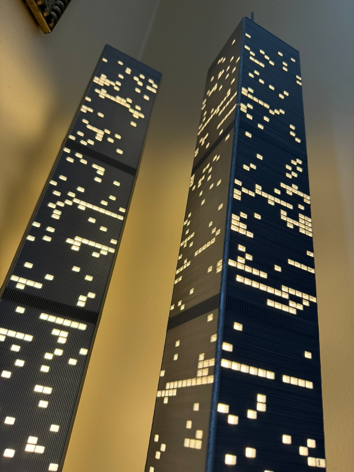 Twin Towers Light Up Model- 3D Printed
