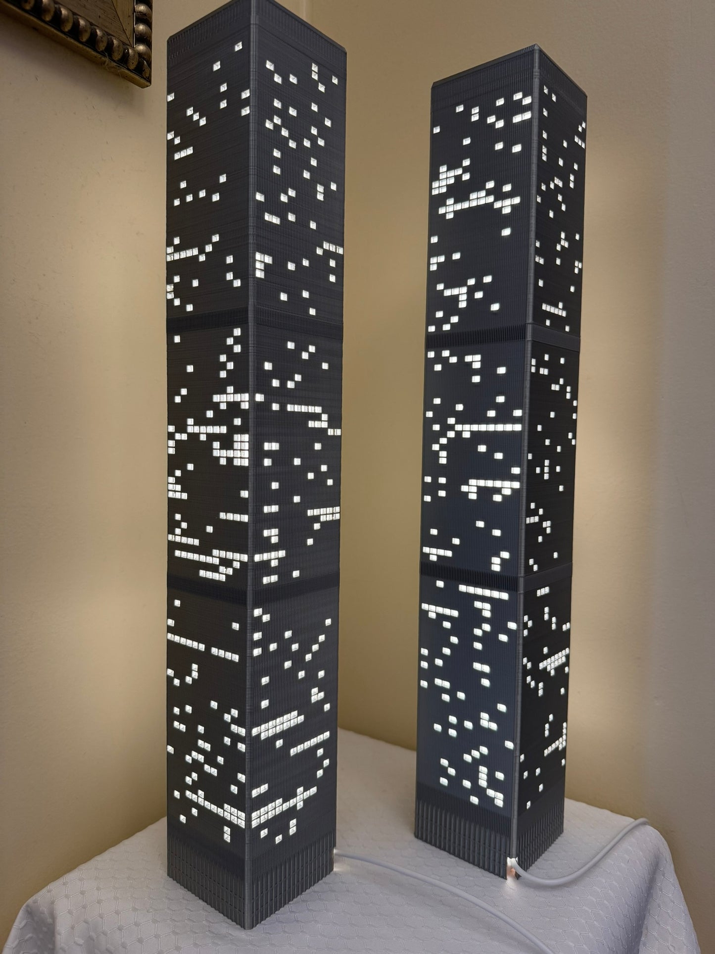 Twin Towers Light Up Model- 3D Printed