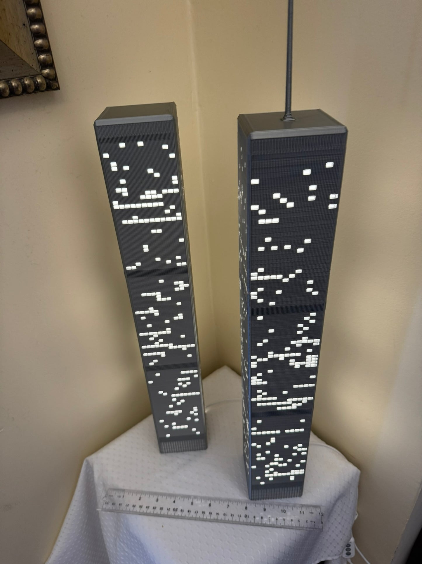 Twin Towers Light Up Model- 3D Printed