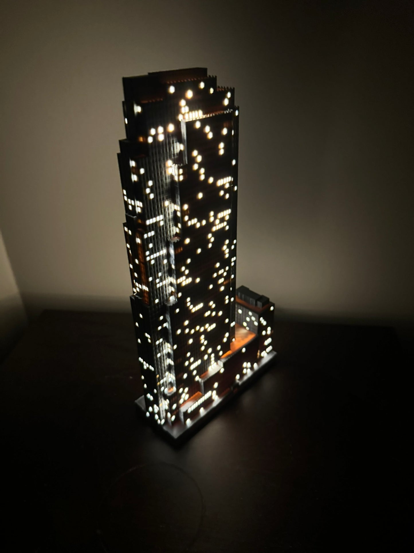 30 Rockefeller Plaza Small Light Up Model- 3D Printed