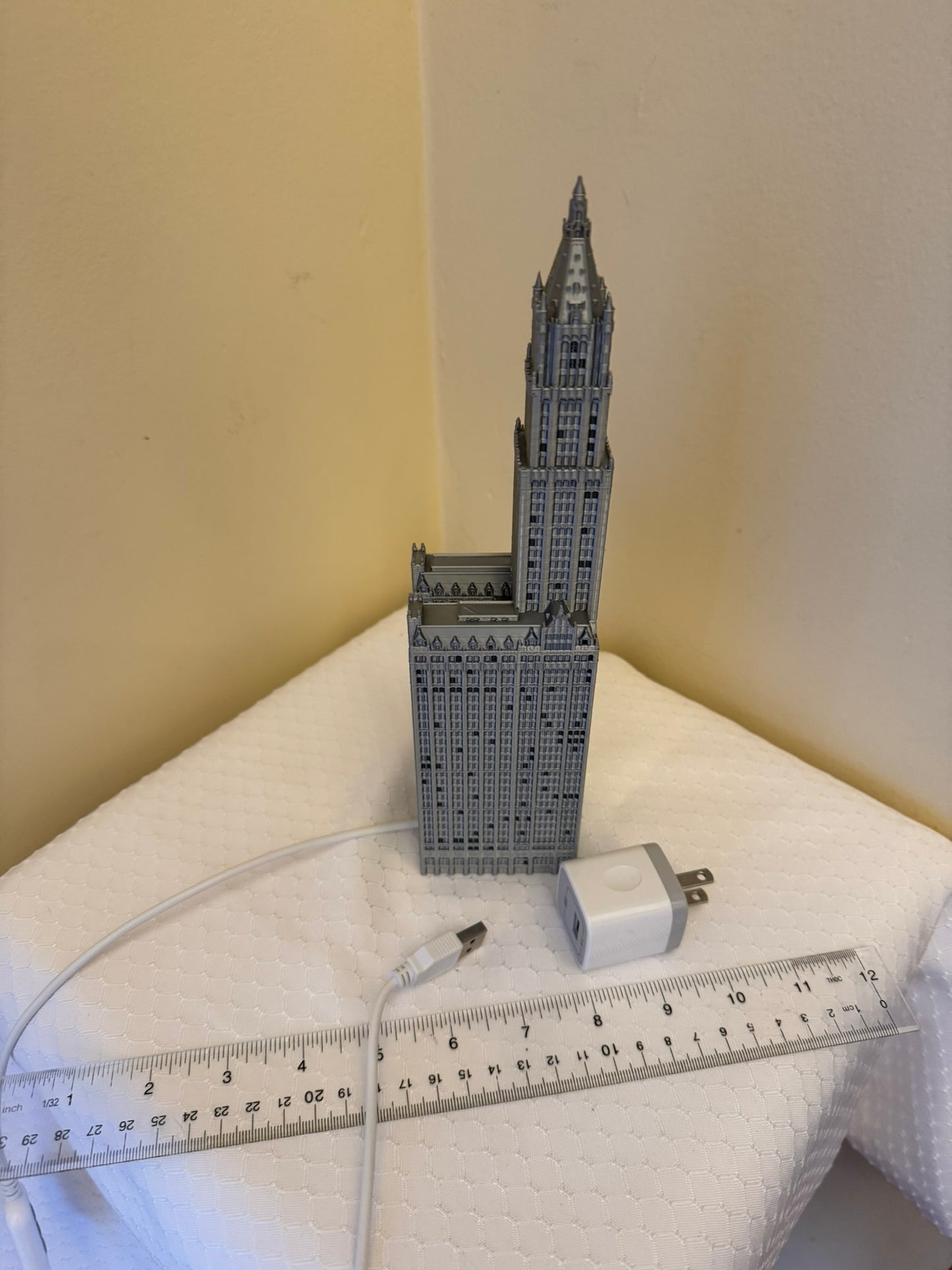Woolworth Building Light Up Model- 3D Printed