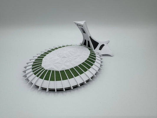Montreal Olympic Stadium Model- 3D Printed Full Color