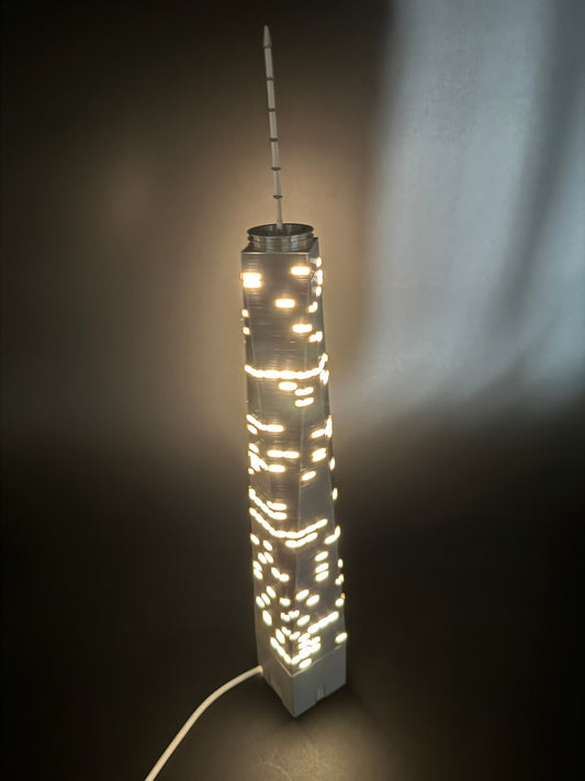 One World Trade Center Light Up Model- 3D Printed