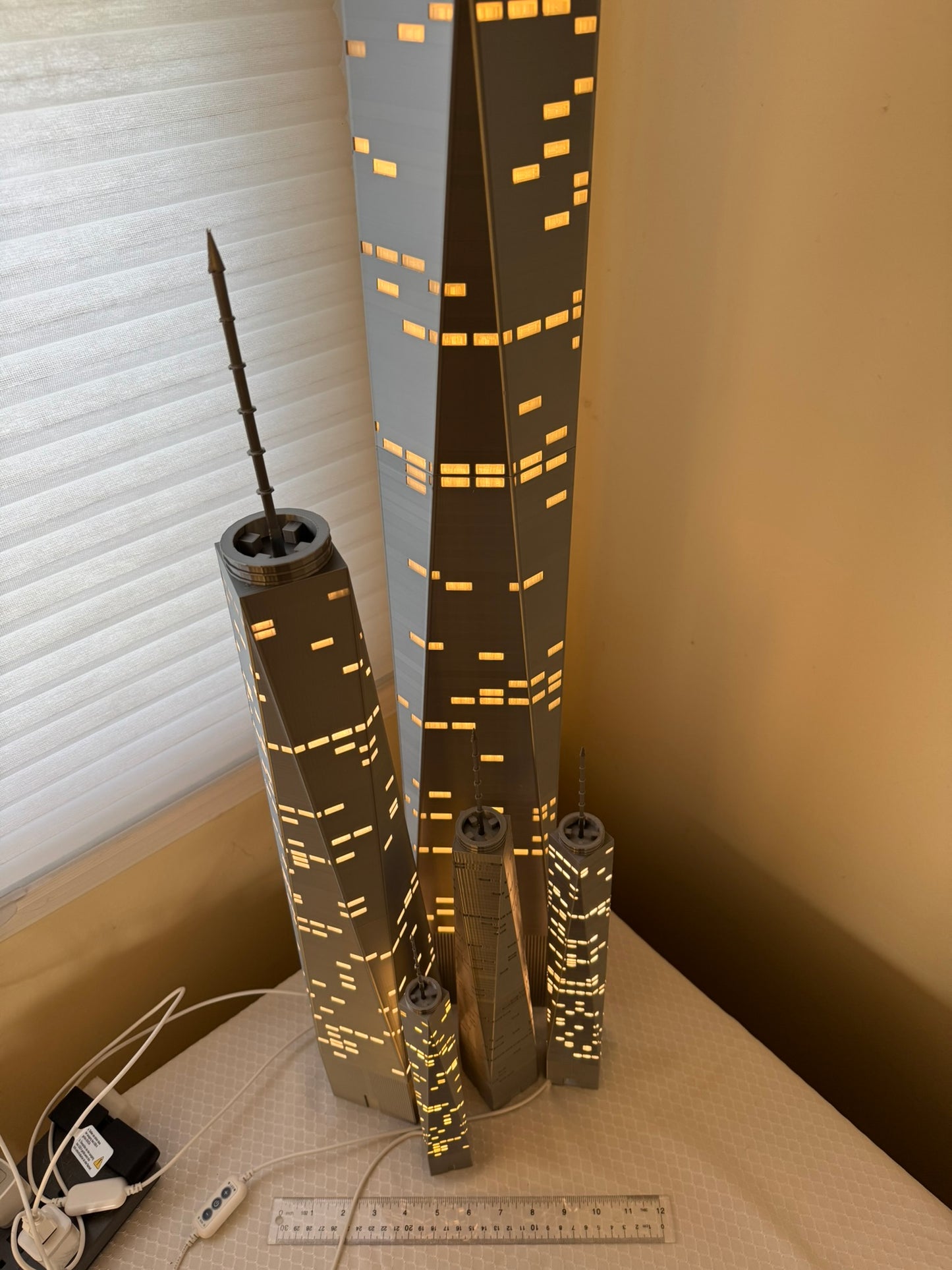 One World Trade Center Light Up Model- 3D Printed