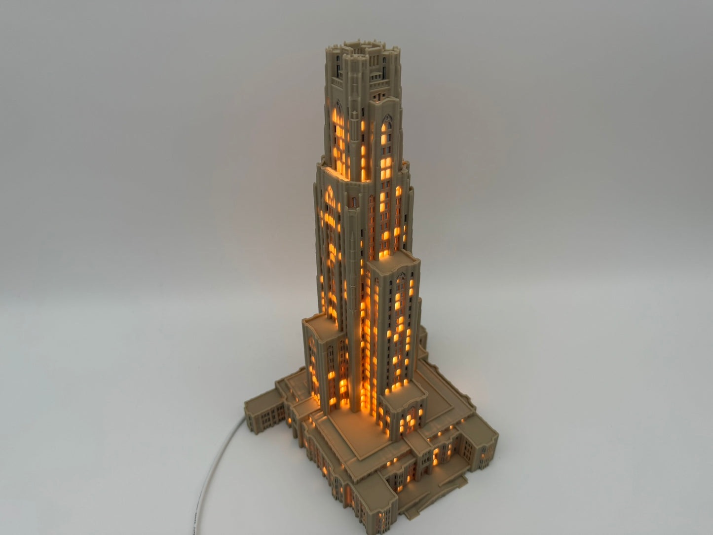 Cathedral of Learning Light Up Model- 3D Printed