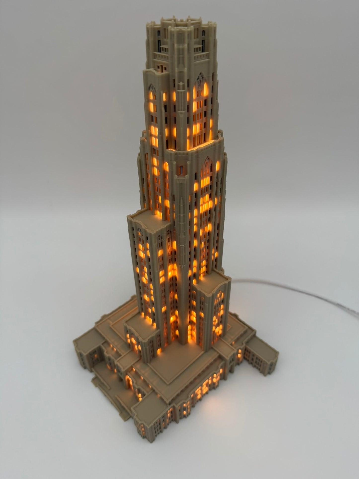 Cathedral of Learning Light Up Model- 3D Printed