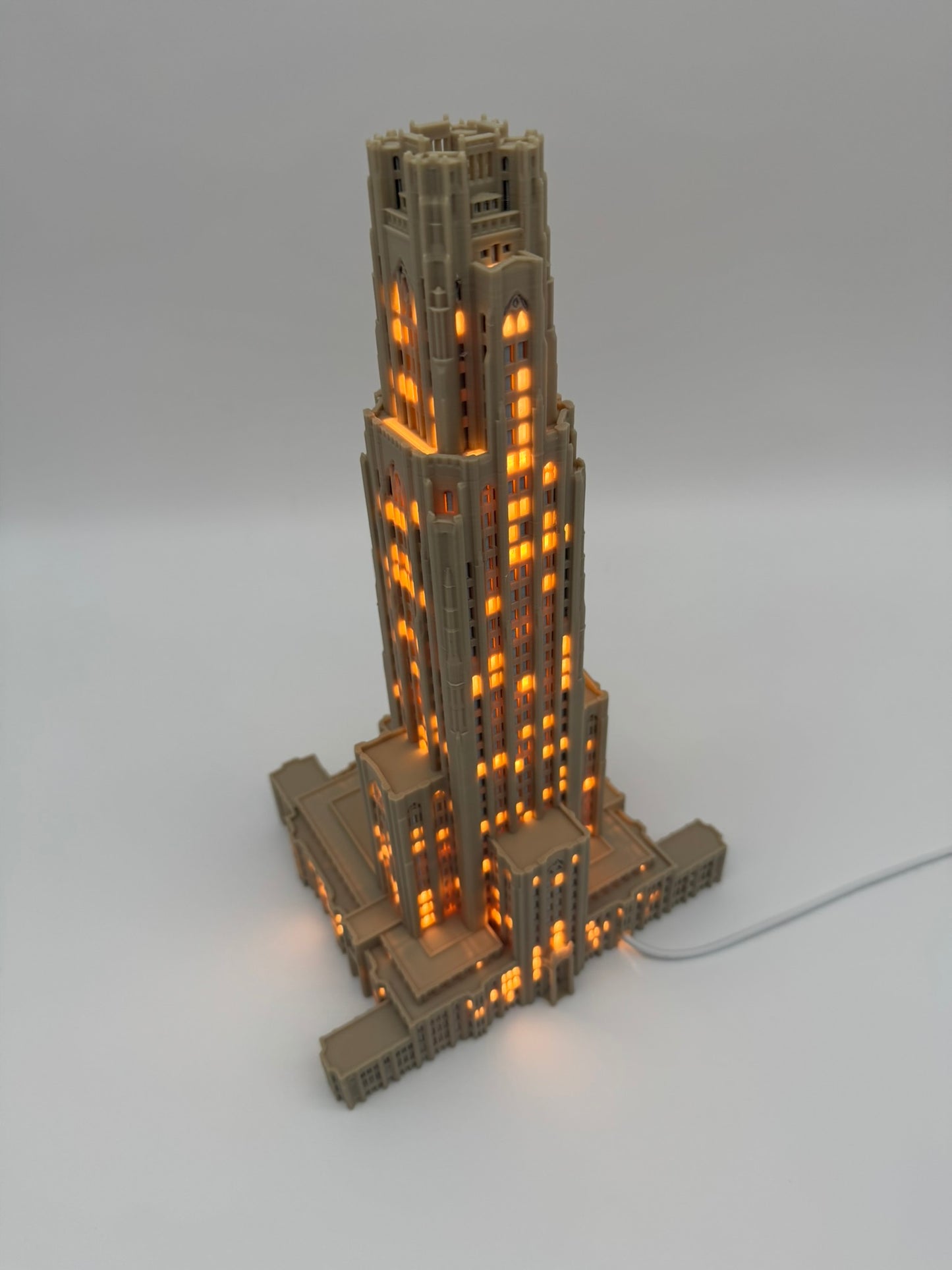 Cathedral of Learning Light Up Model- 3D Printed