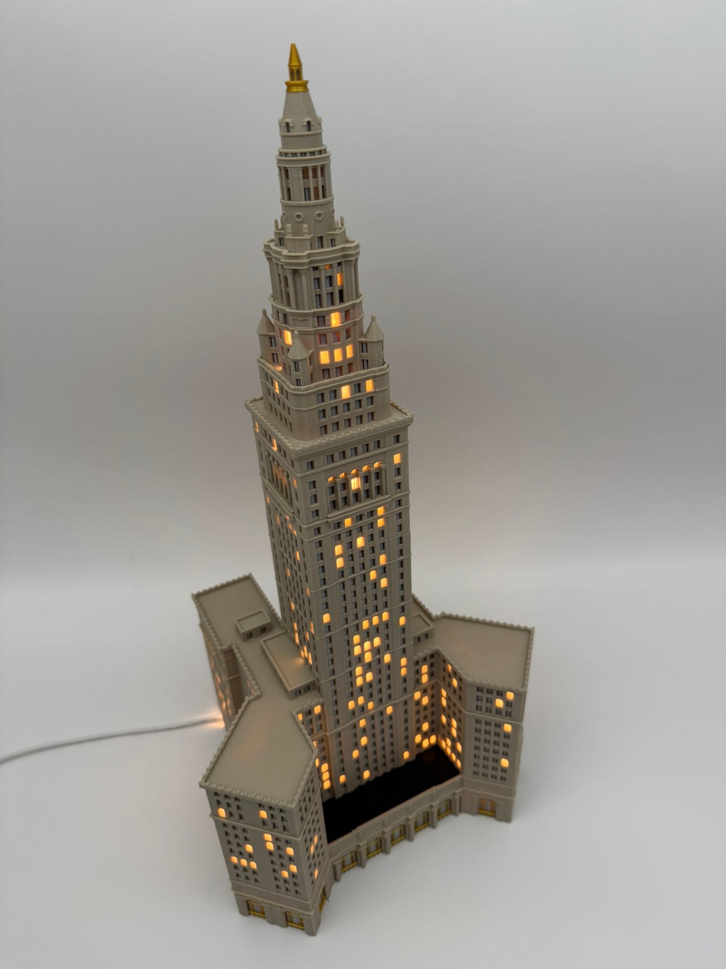 Cleveland Terminal Tower Light Up Model- 3D Printed
