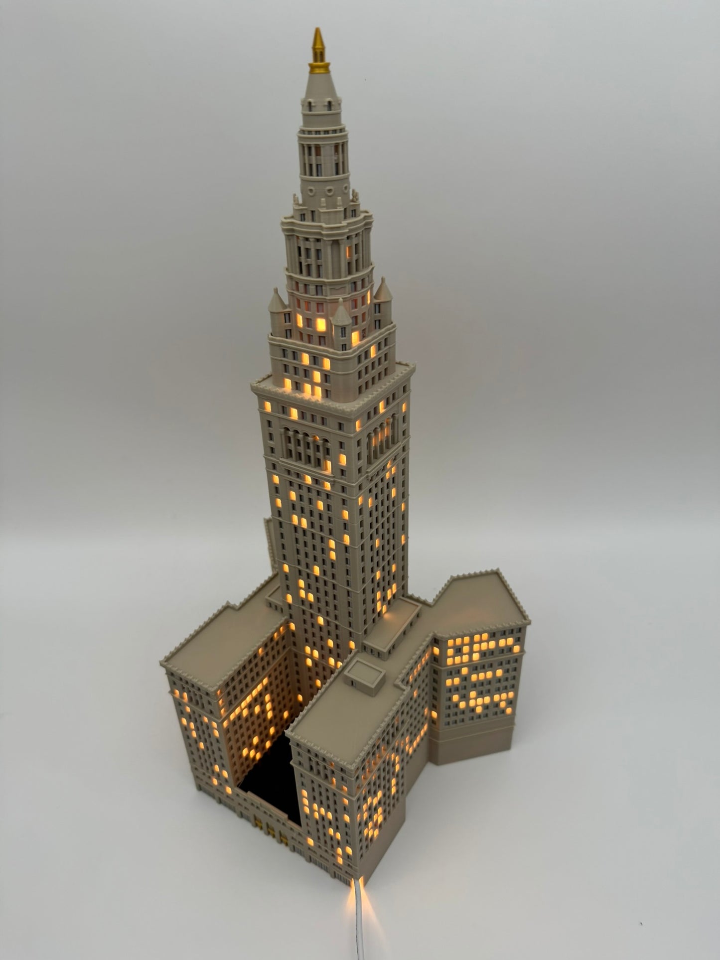 Cleveland Terminal Tower Light Up Model- 3D Printed