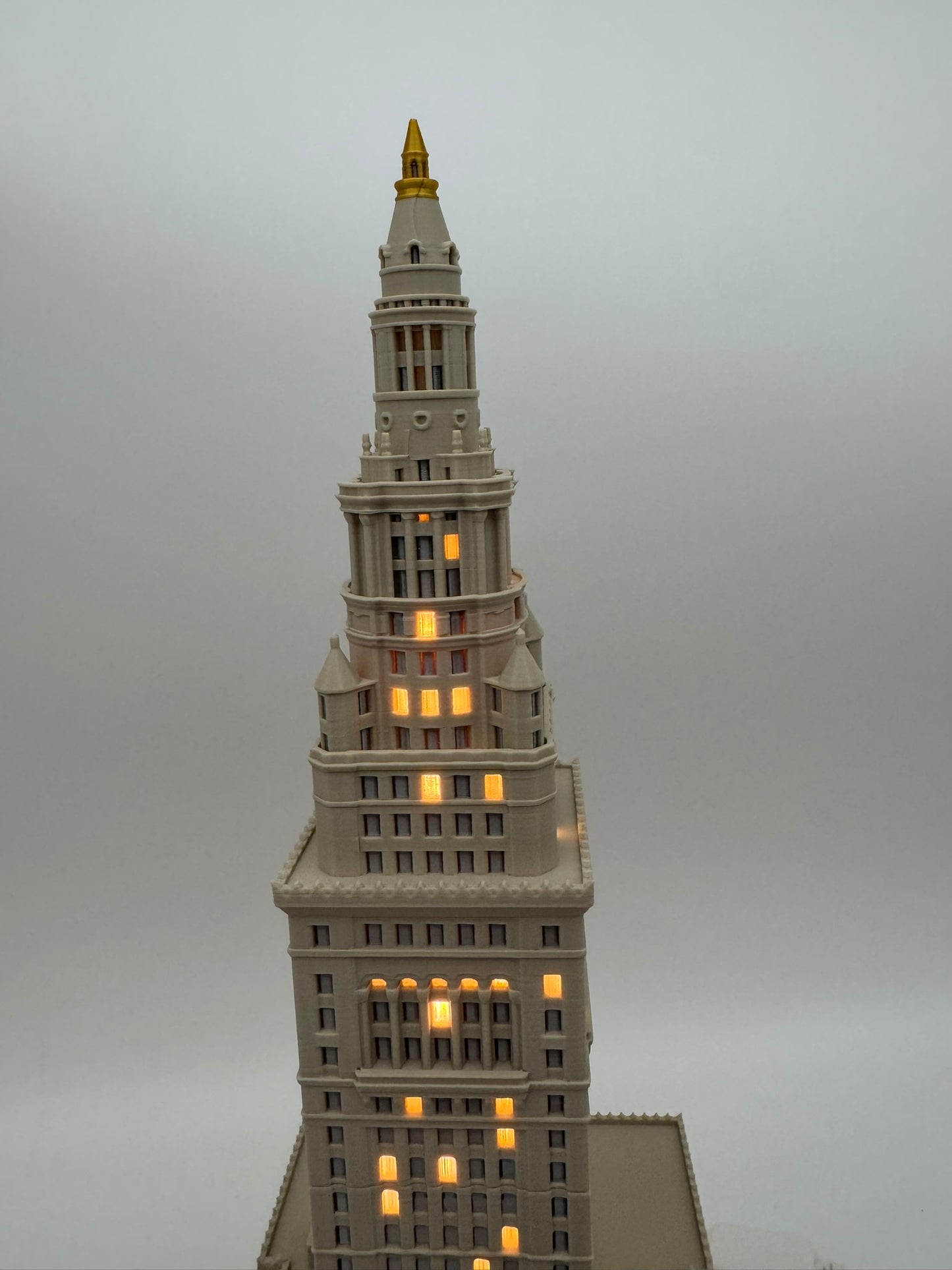 Cleveland Terminal Tower Light Up Model- 3D Printed