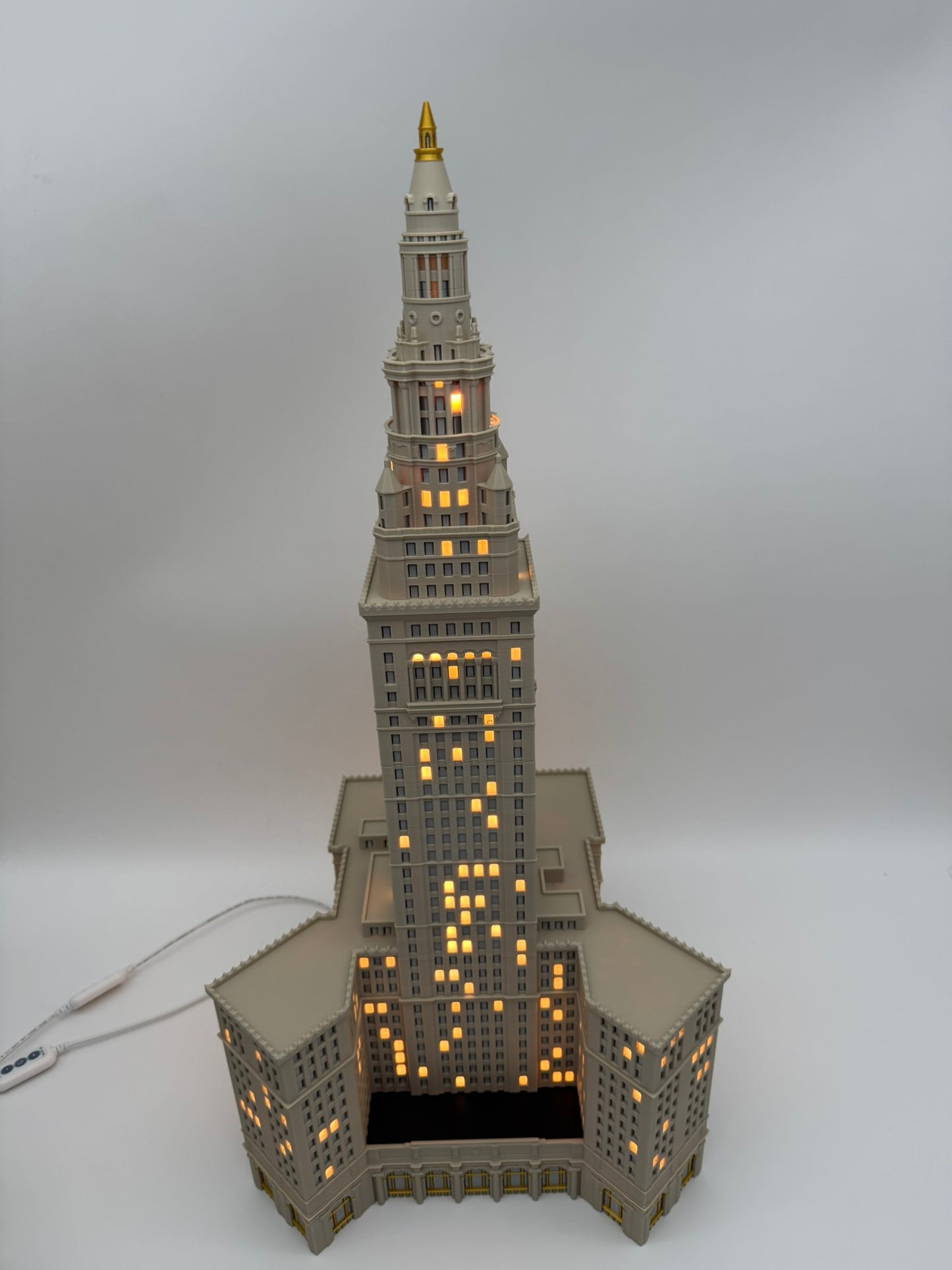 Cleveland Terminal Tower Light Up Model- 3D Printed
