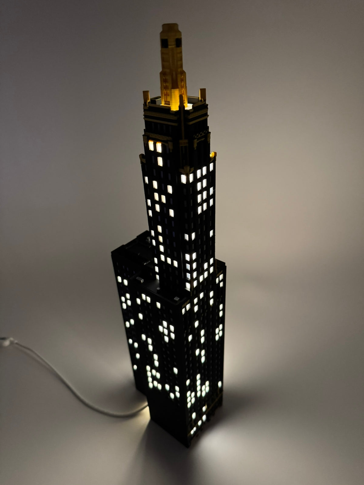 Carbide and Carbon Building Light Up Model- 3D Printed