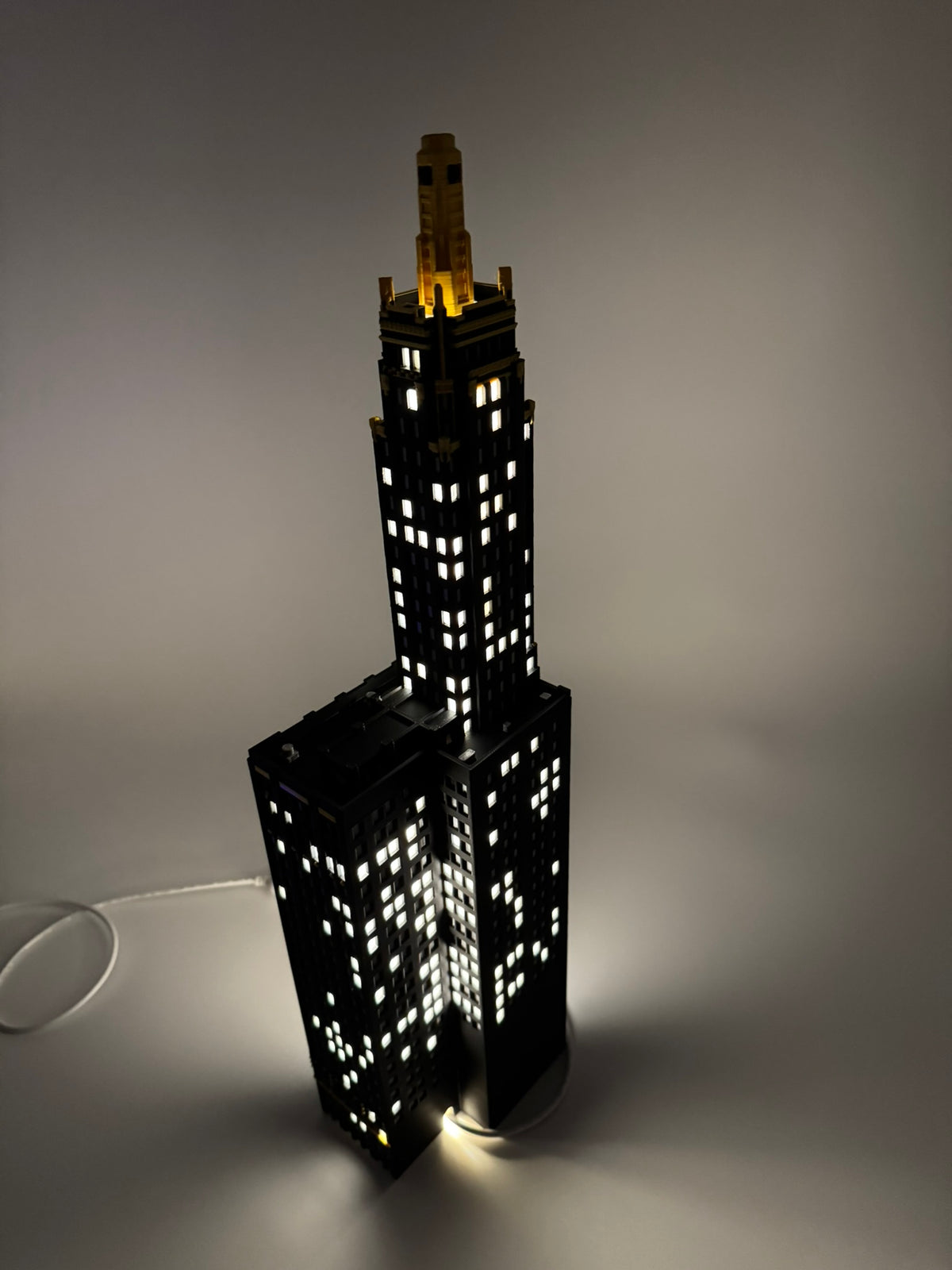 Carbide and Carbon Building Light Up Model- 3D Printed