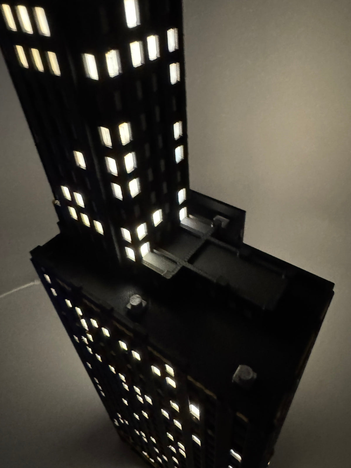 Carbide and Carbon Building Light Up Model- 3D Printed