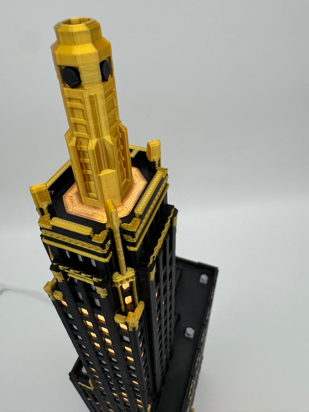 Carbide and Carbon Building Light Up Model- 3D Printed