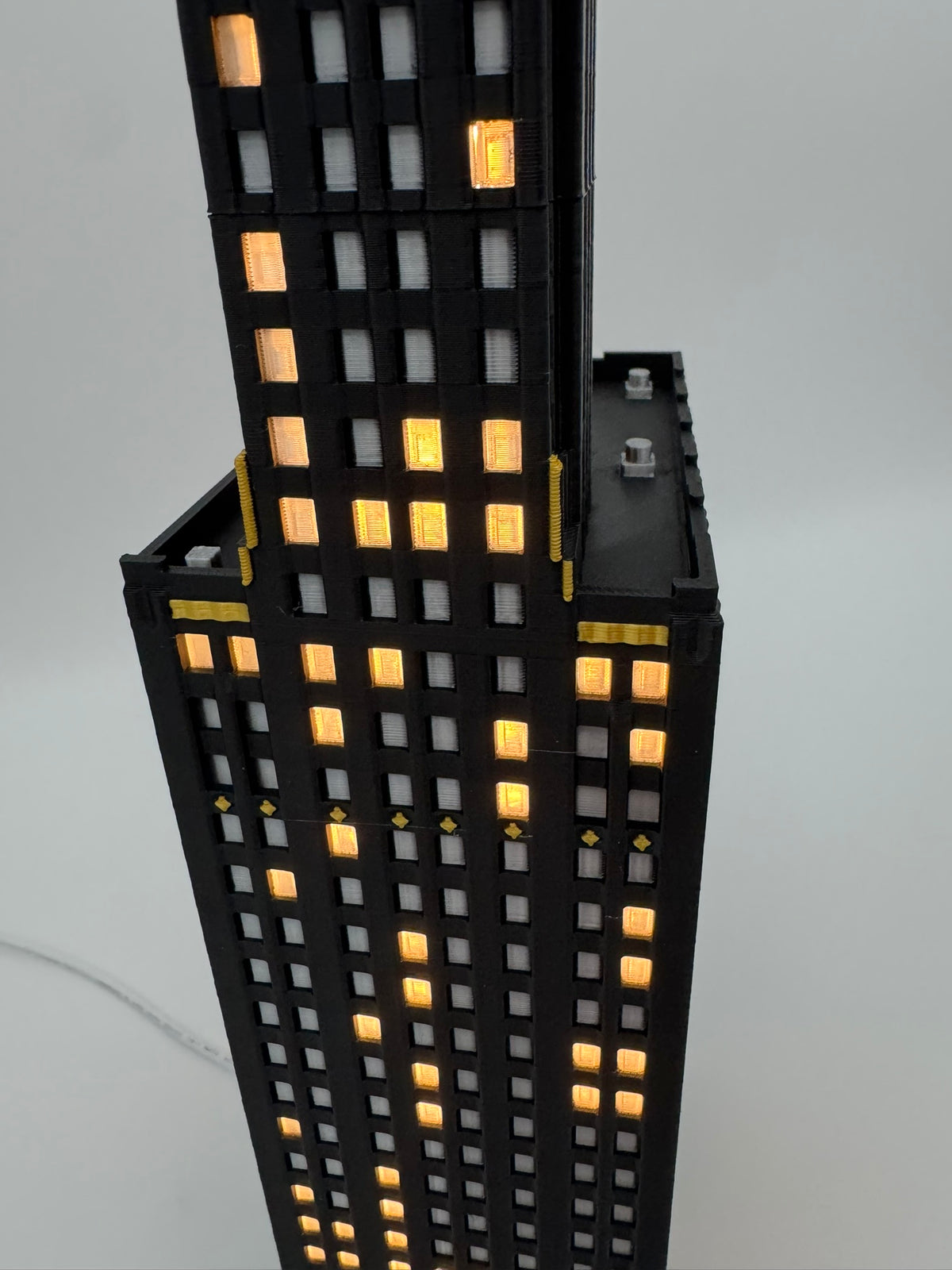 Carbide and Carbon Building Light Up Model- 3D Printed