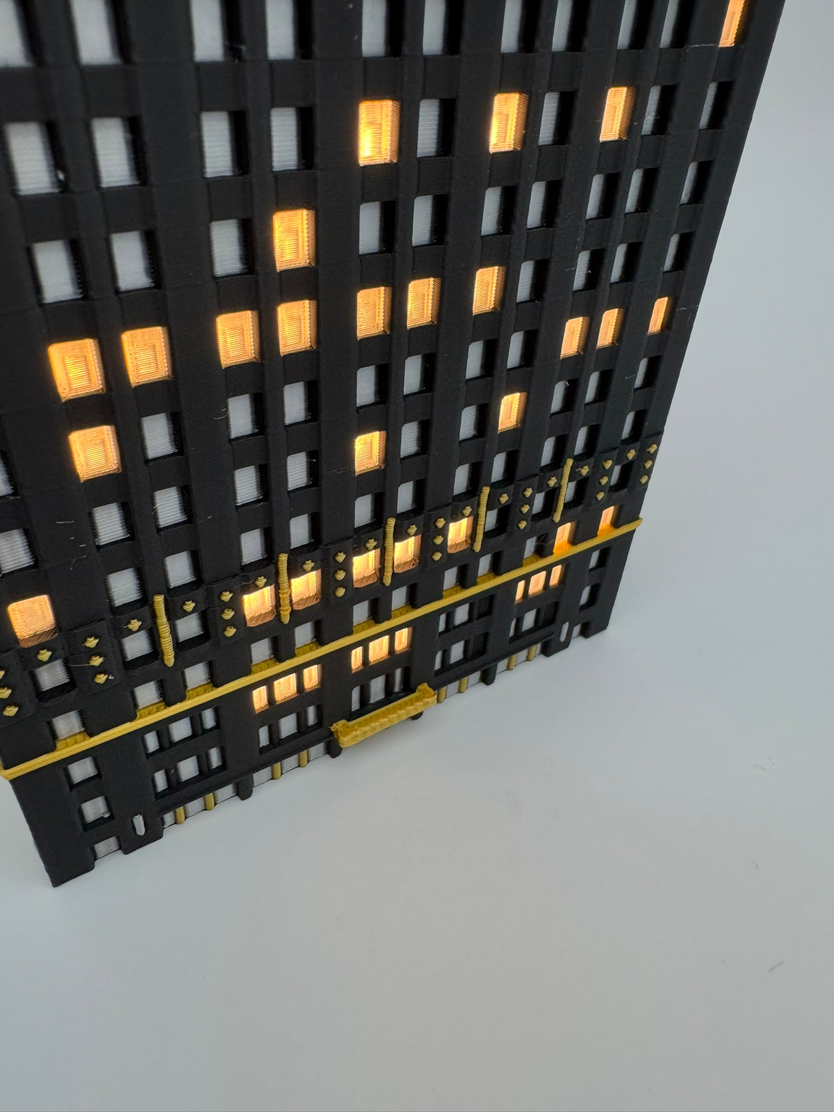 Carbide and Carbon Building Light Up Model- 3D Printed