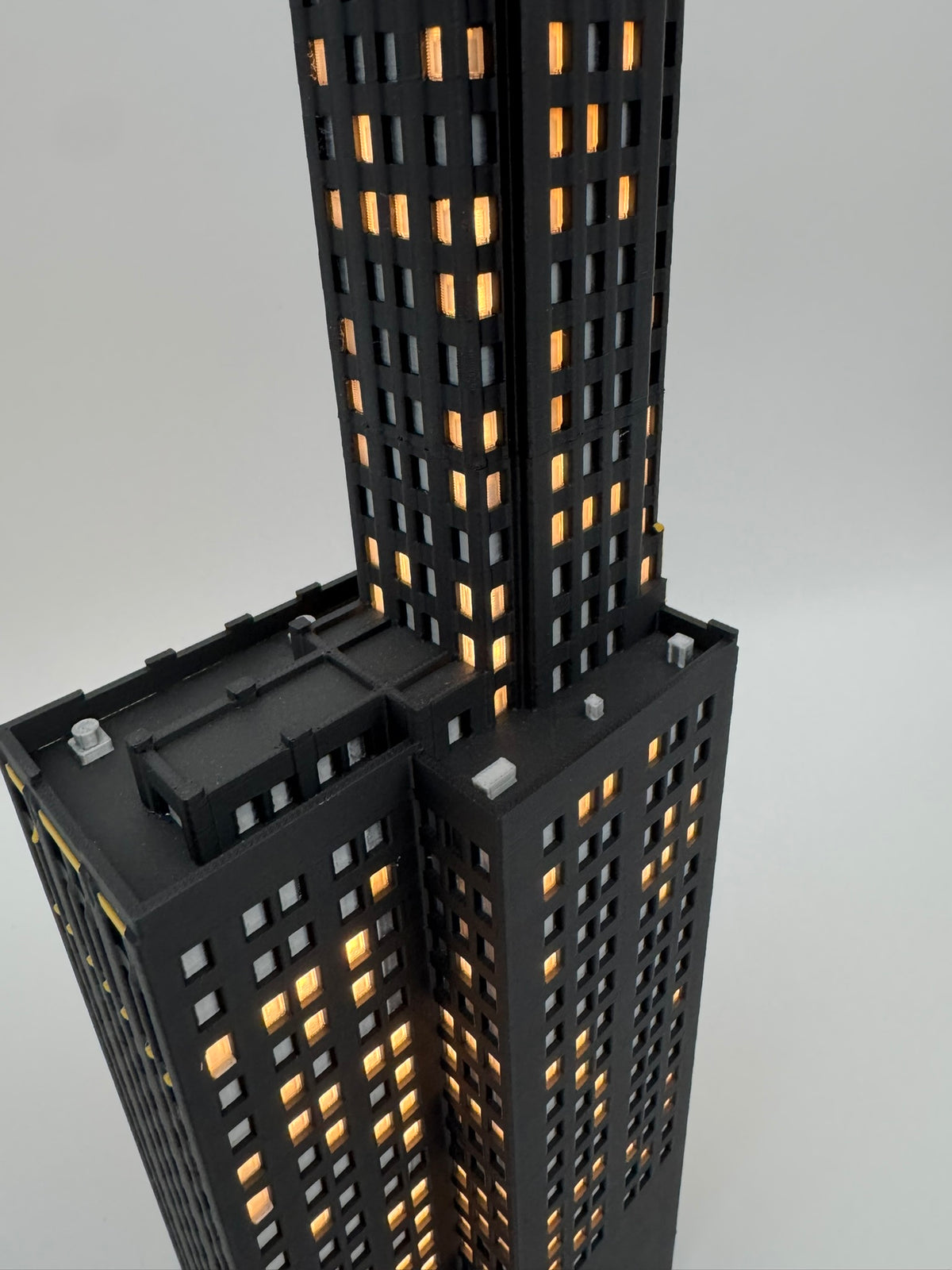 Carbide and Carbon Building Light Up Model- 3D Printed