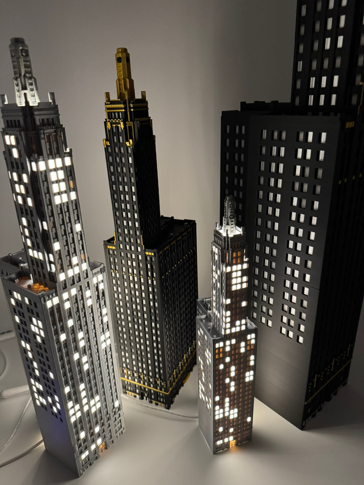 Carbide and Carbon Building Light Up Model- 3D Printed