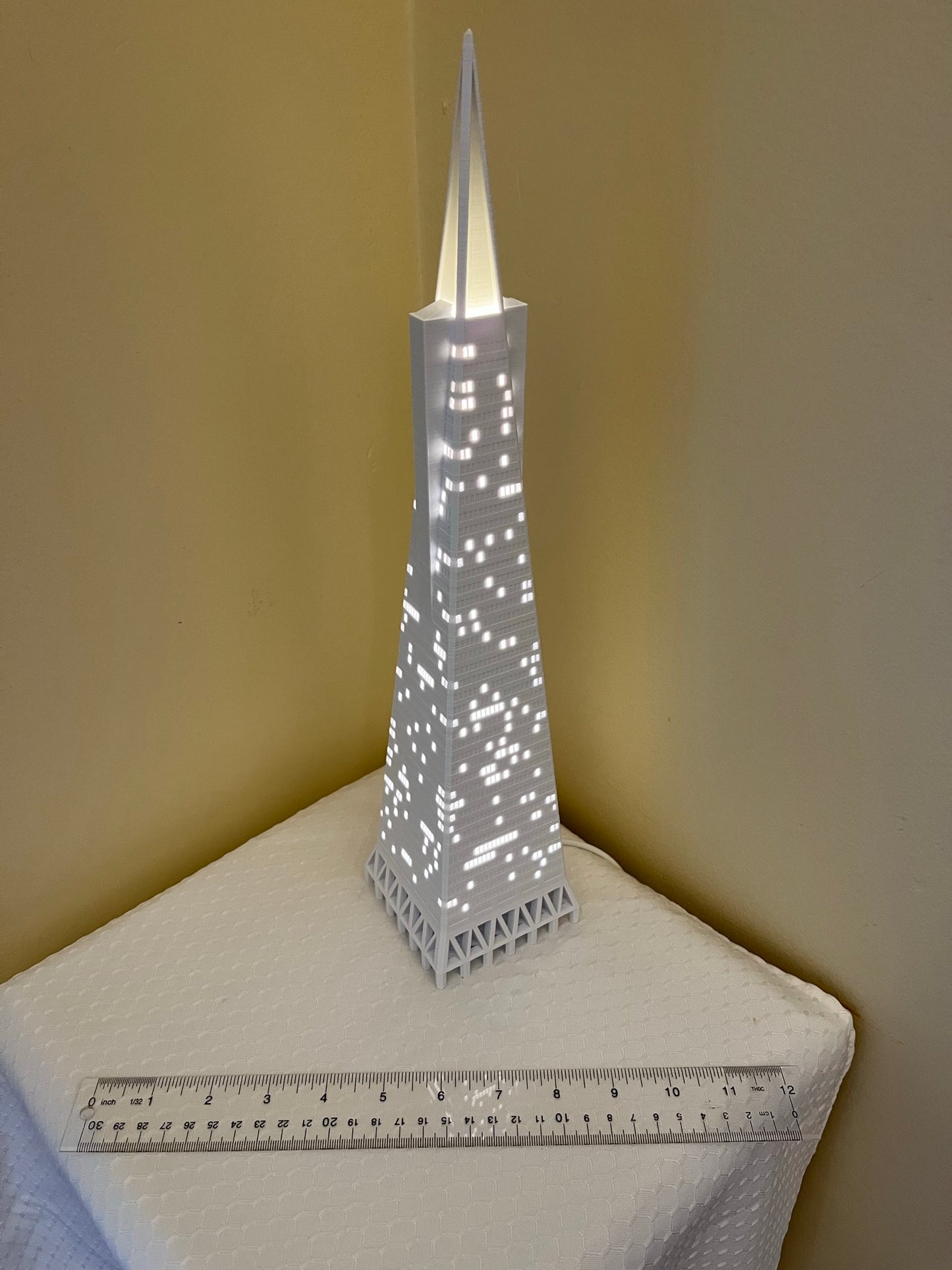 Transamerica Pyramid Light Up Model- 3D Printed