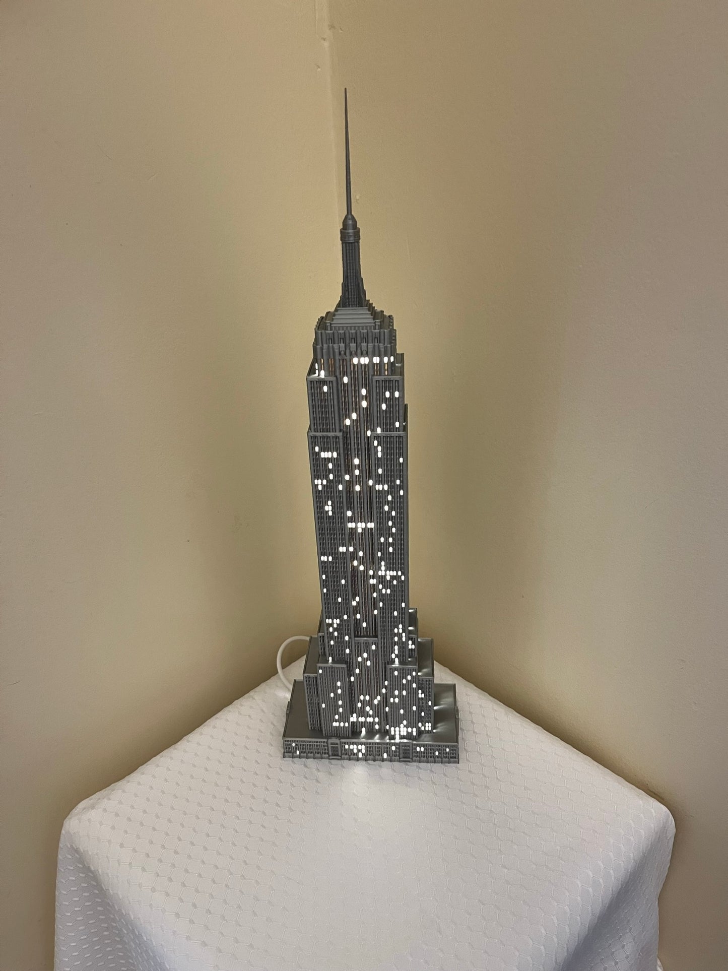 Empire State Building Light Up Model- 3D Printed Small