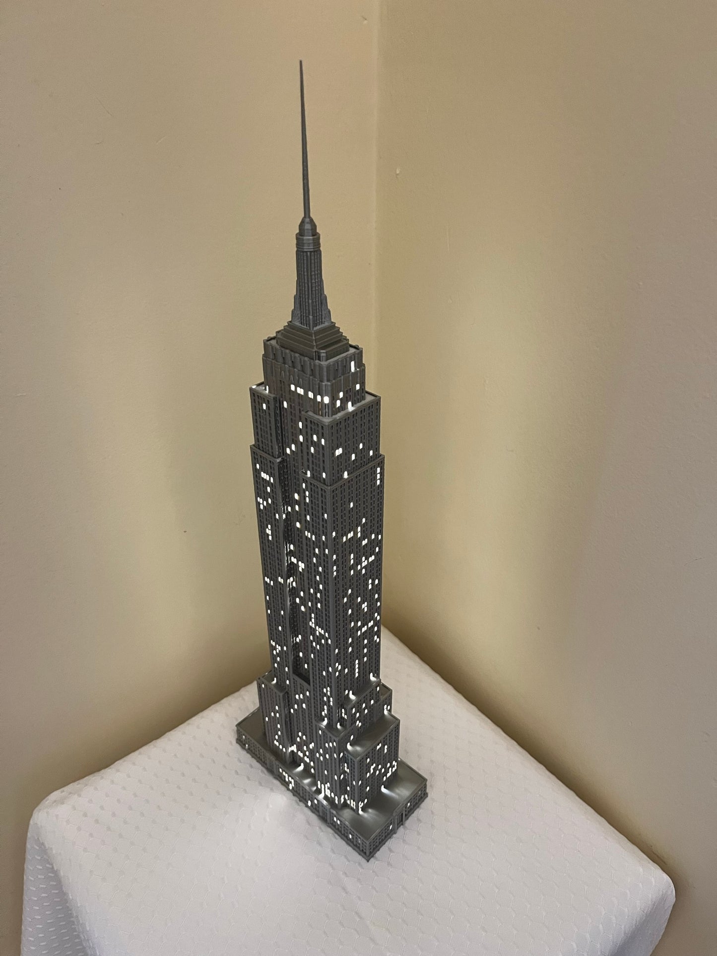 Empire State Building Light Up Model- 3D Printed Small