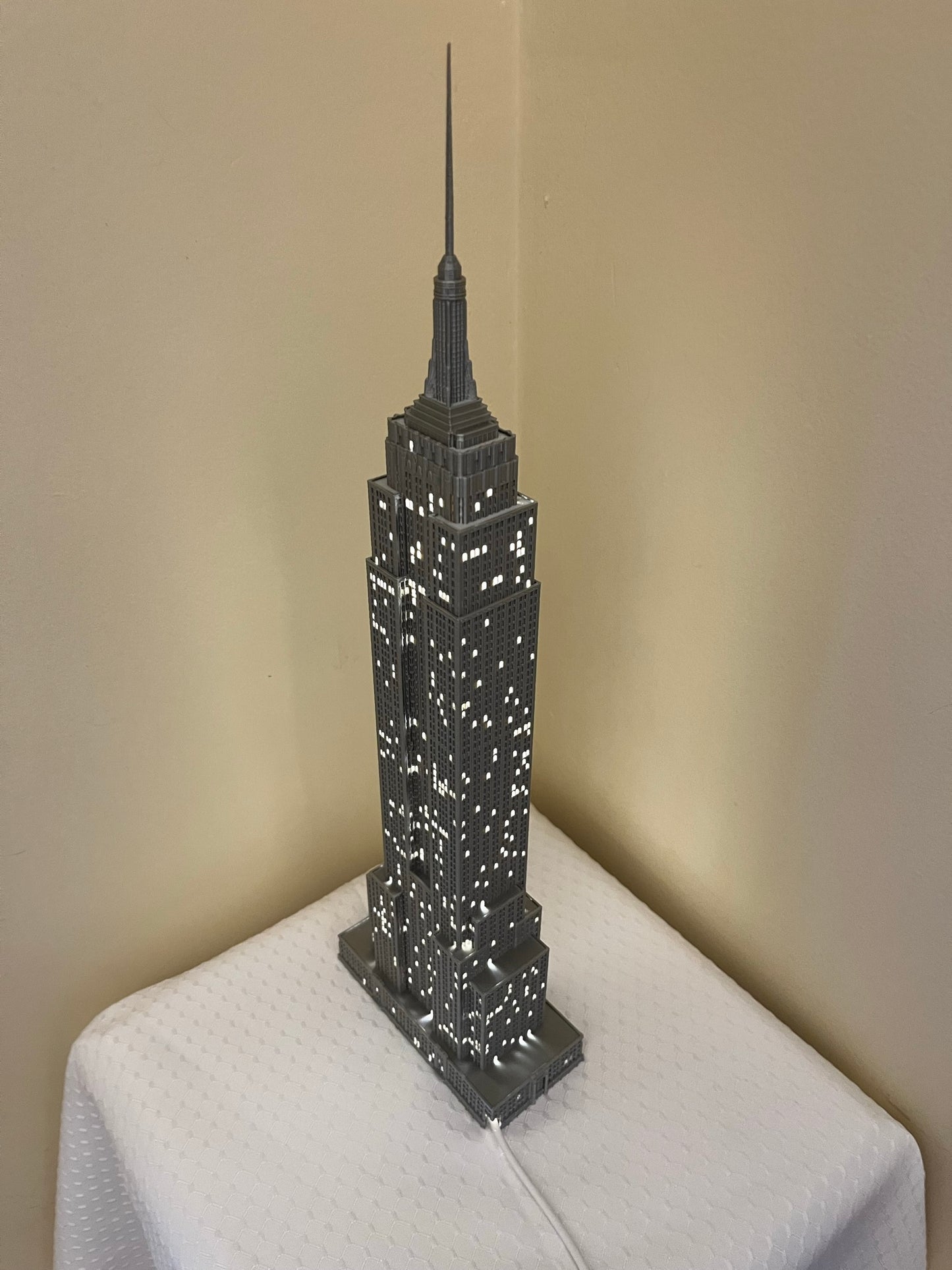 Empire State Building Light Up Model- 3D Printed Small
