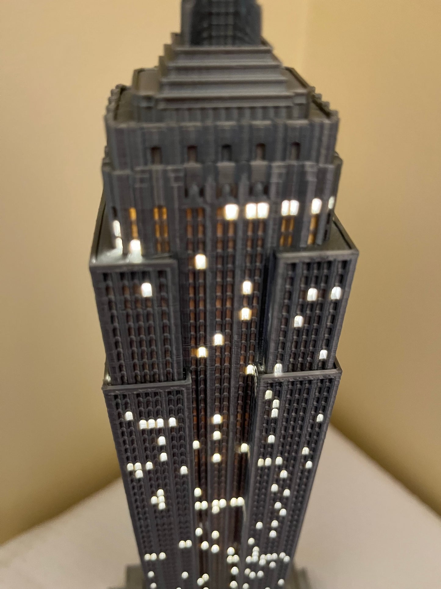 Empire State Building Light Up Model- 3D Printed Small