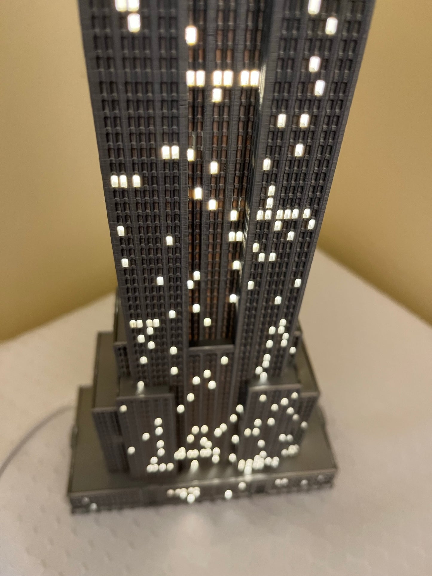Empire State Building Light Up Model- 3D Printed Small