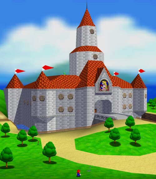 Peach's Castle N64 3D Printed Model