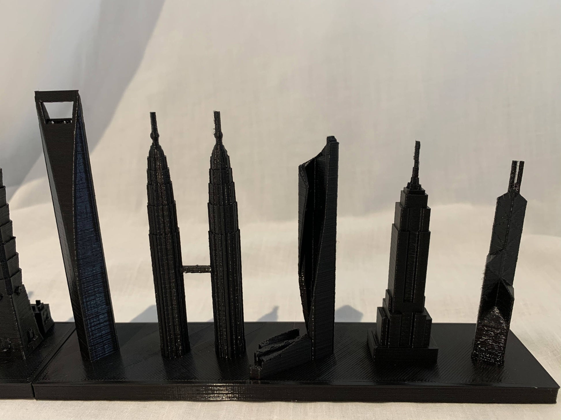Famous Skyscrapers of the World 3D Printed Model