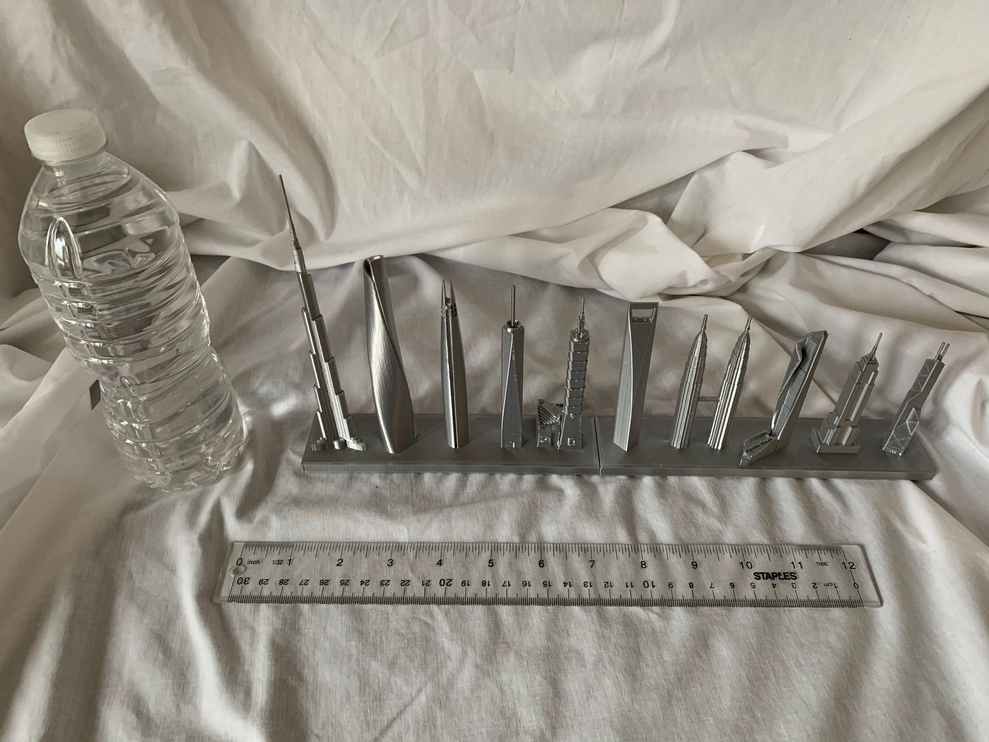 Famous Skyscrapers of the World 3D Printed Model