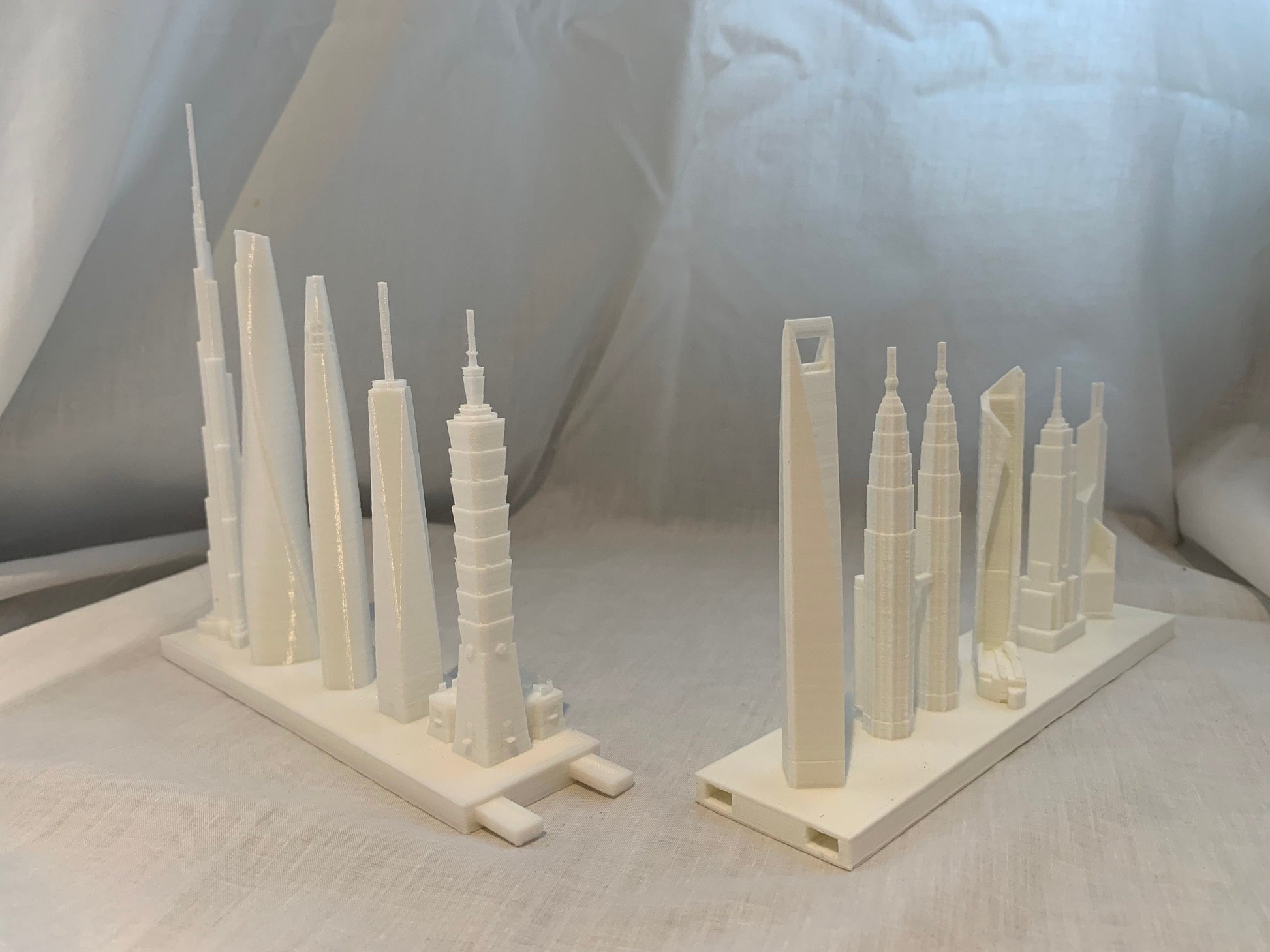 Famous Skyscrapers of the World 3D Printed Model