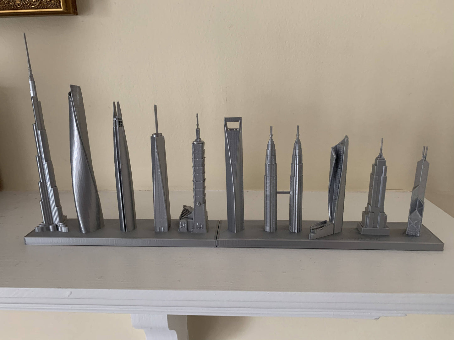 Famous Skyscrapers of the World 3D Printed Model
