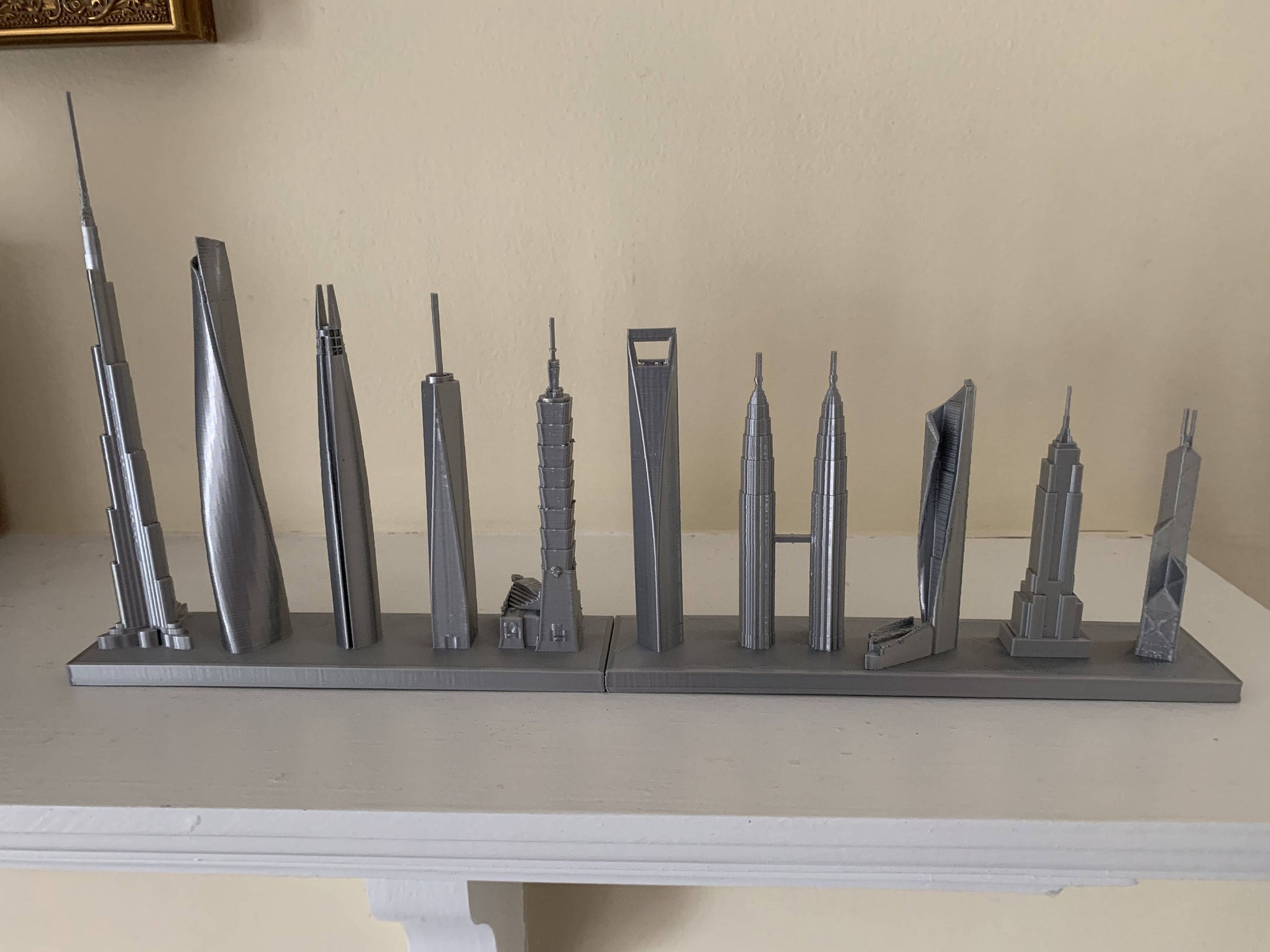 Famous Skyscrapers of the World 3D Printed Model
