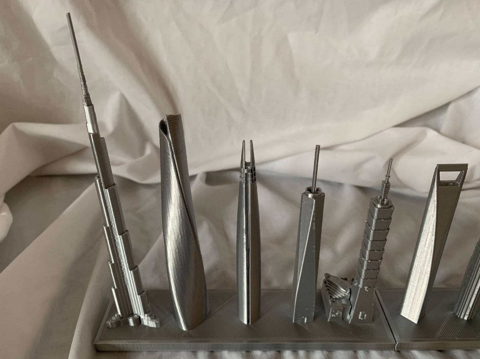 Famous Skyscrapers of the World 3D Printed Model