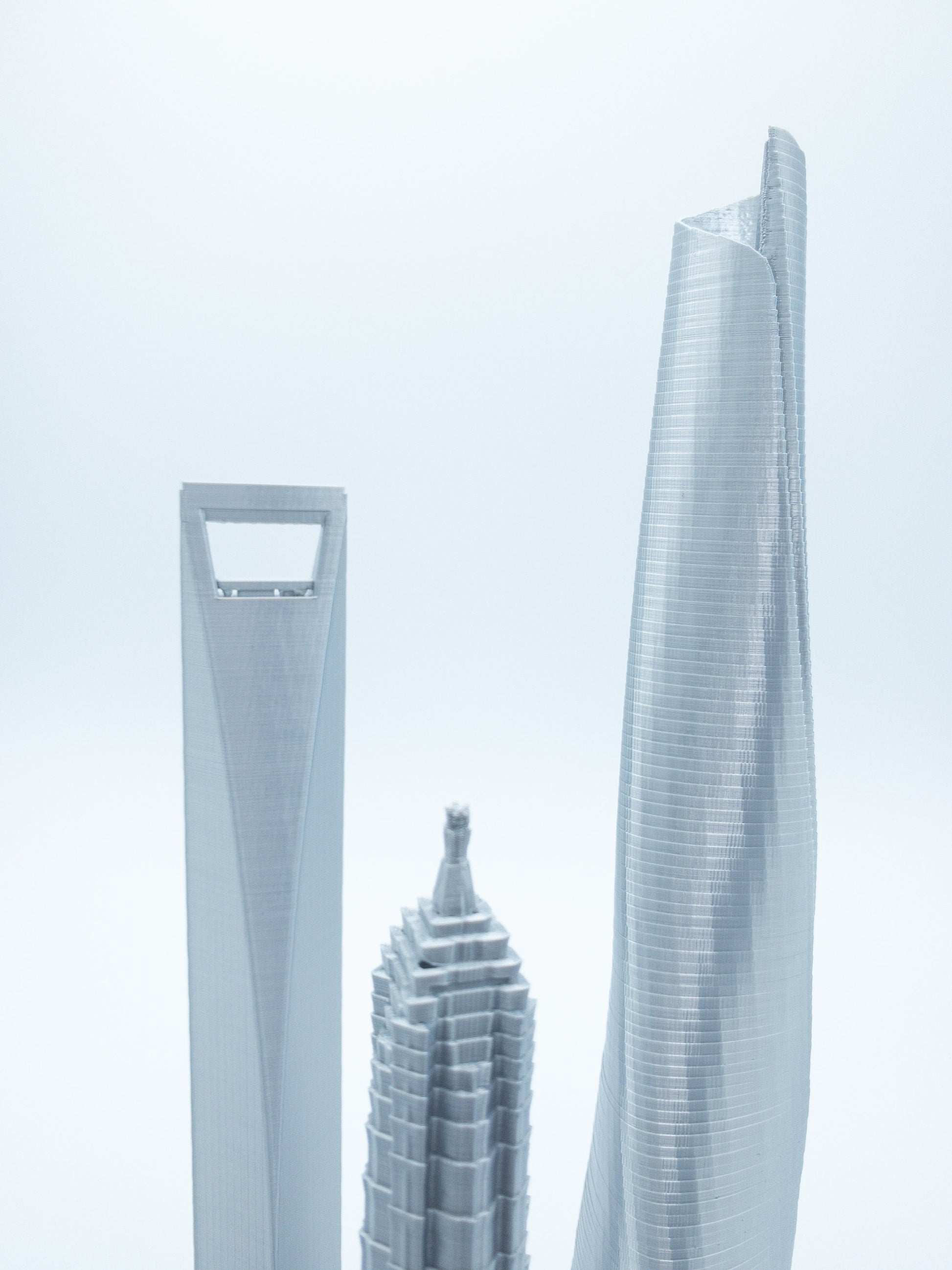 Shanghai Skyscraper Models- 3D Printed 3 Pack