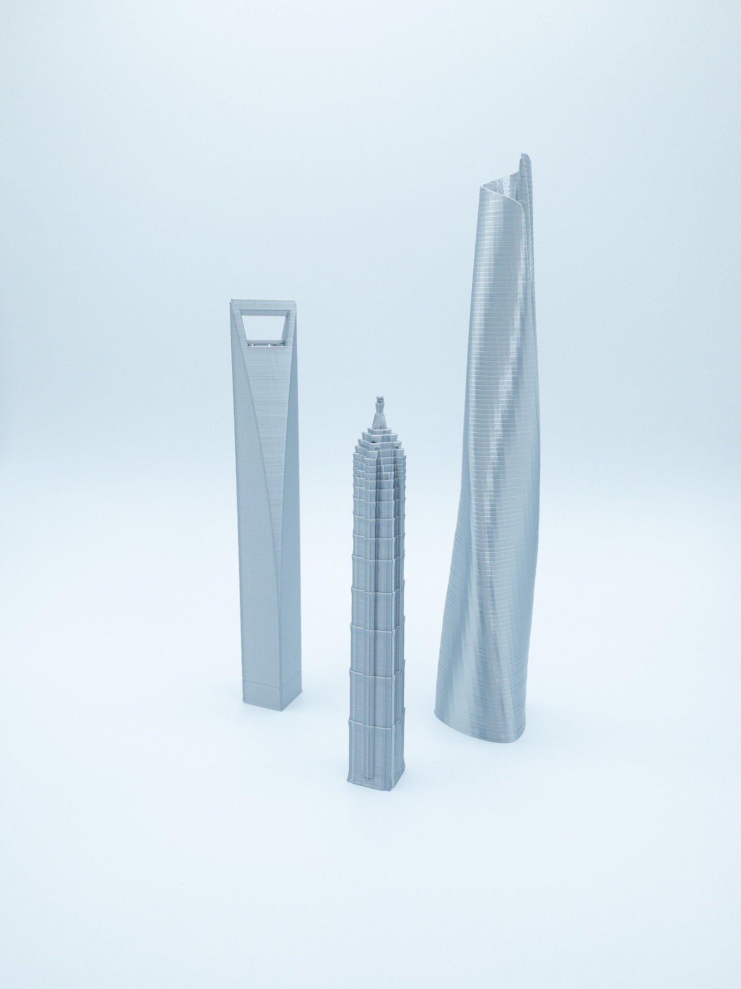 Shanghai Skyscraper Models- 3D Printed 3 Pack