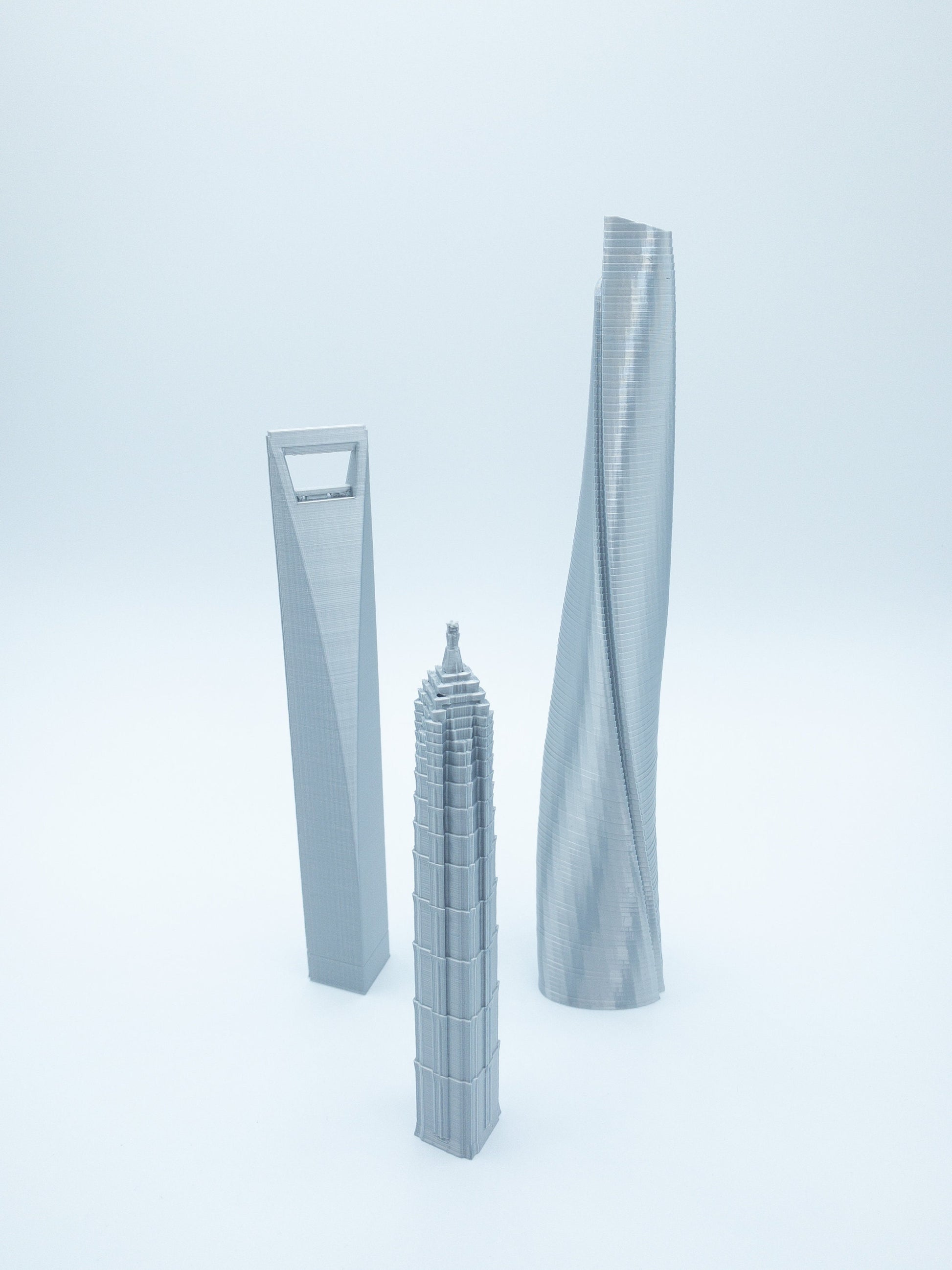 Shanghai Skyscraper Models- 3D Printed 3 Pack
