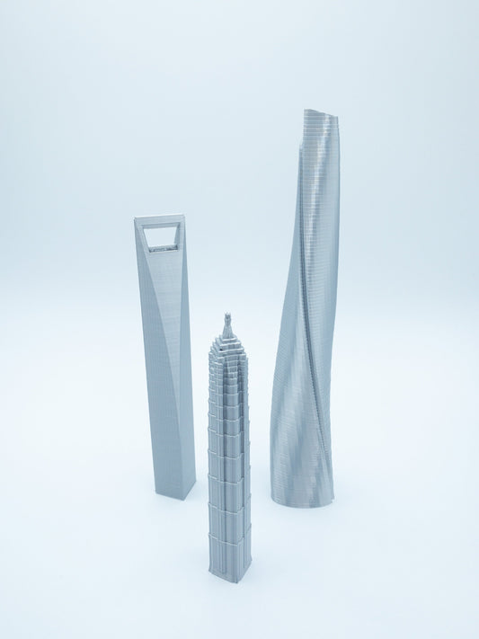 Shanghai Skyscraper Models- 3D Printed 3 Pack